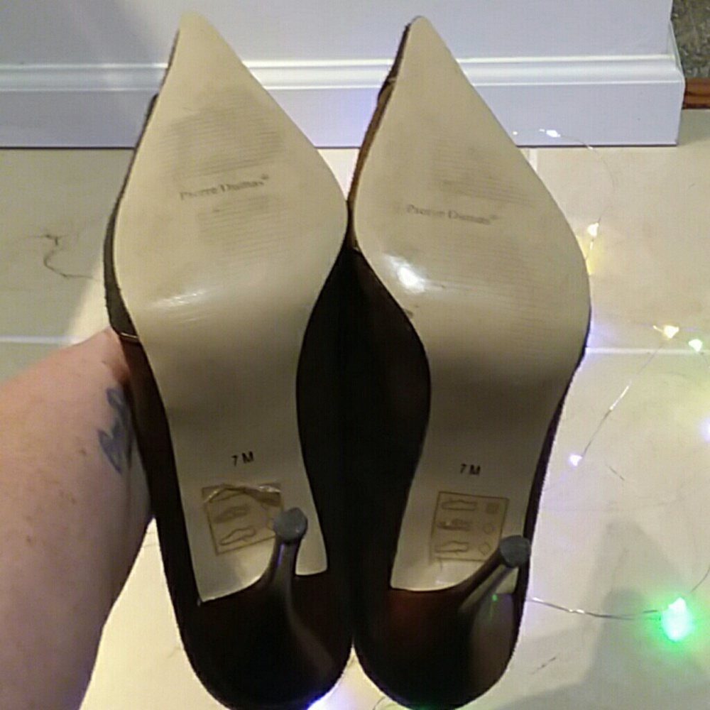 Pierre Dumas colorblock suede heels - Picture 7 of 8